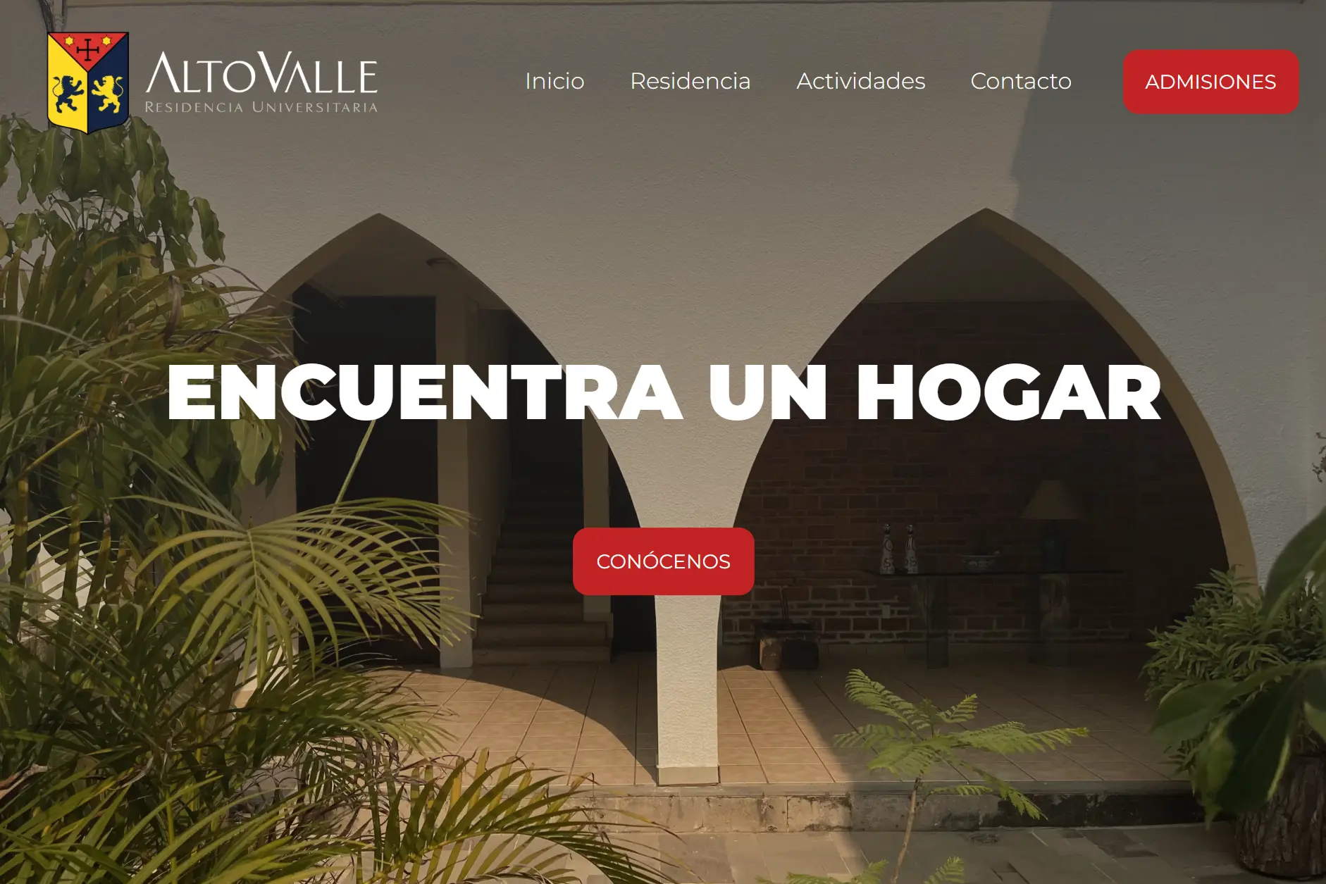 Sitio web de Alto Valle, residencia universitaria en Guadalajara